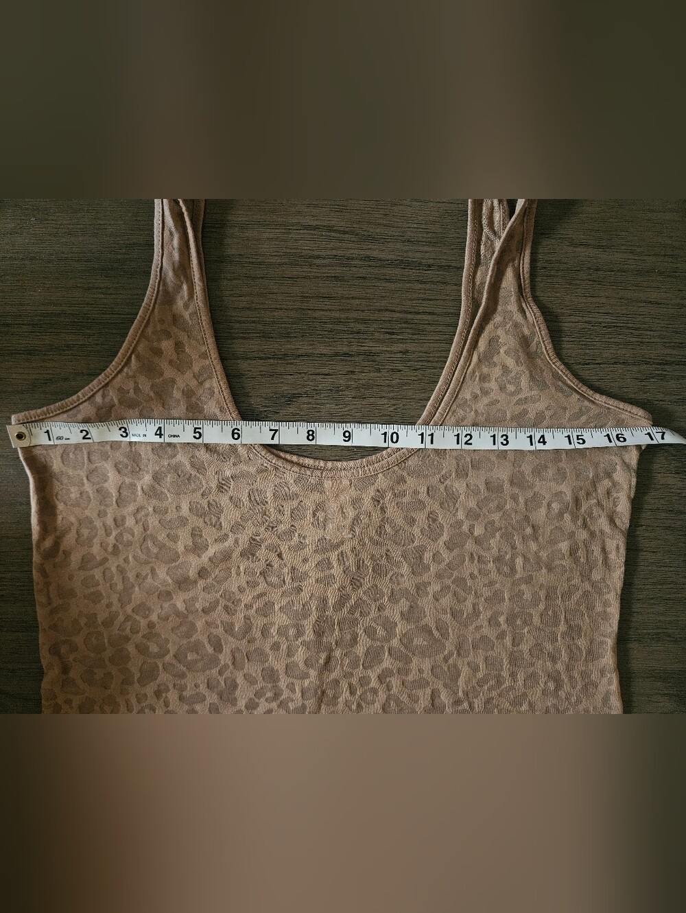 Chic Animal Print Tank Top in Tan - Picture 10 of 11